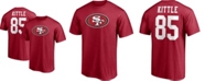 Fanatics Men's George Kittle Scarlet San Francisco 49ers Player Icon Name and Number T-shirt